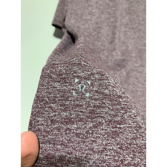 Lululemon Men Purple Heathered Short Sleeve T-Shirt No Size - Picture 3 of 4